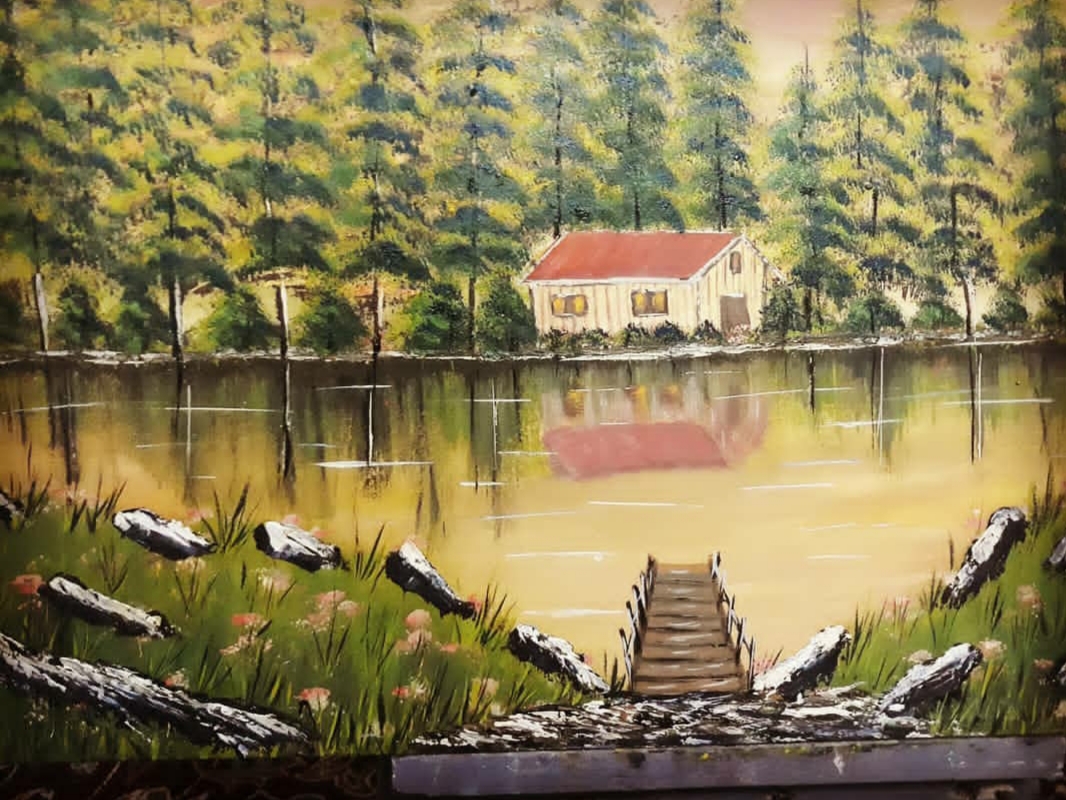 A cottage by the lake